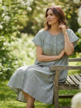 Mirth Vienna Pintuck Dress XL Dune Stripe NWT $328